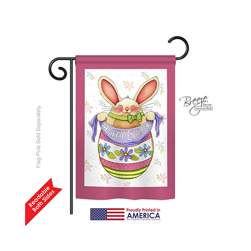 53041 Easter Egg Bunny 2-Sided Impression Garden Flag - 13 x 18.5 in.