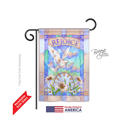 53042 Easter Rejoice 2-Sided Impression Garden Flag - 13 x 18.5 in.
