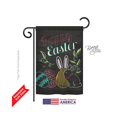 53054 Easter Colorful Easter Eggs 2-Sided Impression Garden Flag - 13 x 18.5 in.