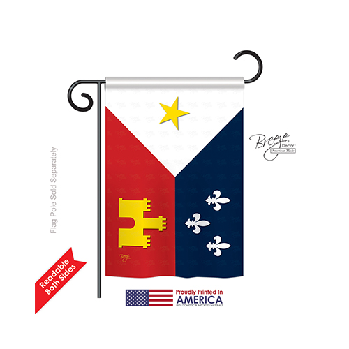 68008 Mardi Gras Acadiana 2-Sided Impression Garden Flag - 13 x 18.5 in.