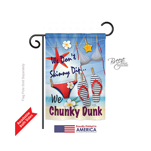 56004 Summer Chunky Dunk 2-Sided Impression Garden Flag - 13 x 18.5 in.