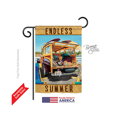 56073 Summer Surfer Girl 2-Sided Impression Garden Flag