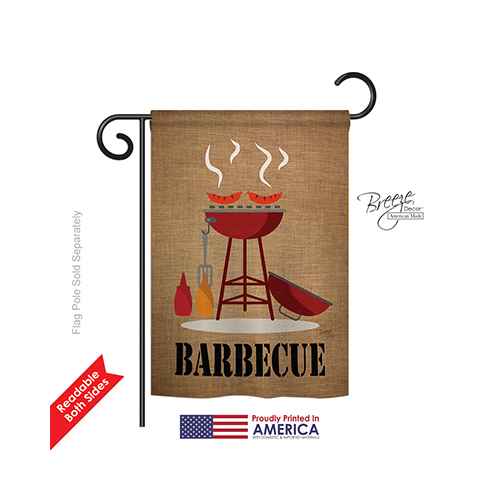 56076 Summer Barbecue 2-Sided Impression Garden Flag - 13 x 18.5 in.