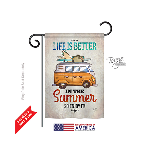 56077 Summer Better in Summer 2-Sided Impression Garden Flag - 13 x 18.5 in.