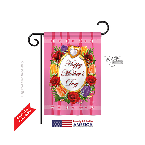 65071 Happy Mothers Day 2-Sided Impression Garden Flag - 13 x 18.5 in.