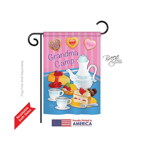 65077 Grandma Camp 2-Sided Impression Garden Flag - 13 x 18.5 in.