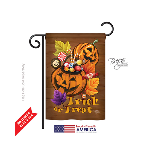 62003 Halloween Candy Pumpkins 2-Sided Impression Garden Flag - 13 x 18.5 in.