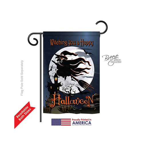 62004 Halloween Happy Witching You 2-Sided Impression Garden Flag