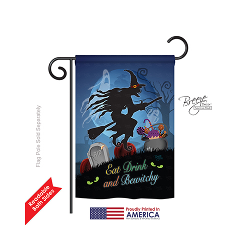 62005 Halloween Bewitchy 2-Sided Impression Garden Flag - 13 x 18.5 in.