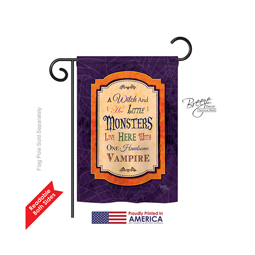 62019 Halloween Wicked & Handsome 2-Sided Impression Garden Flag - 13 x 18.5 in.