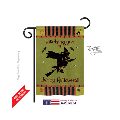62053 Halloween Witching You 2-Sided Impression Garden Flag - 13 x 18.5 in.