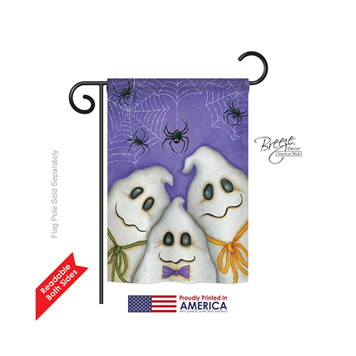 62055 Halloween 3 Ghosts 2-Sided Impression Garden Flag - 13 x 18.5 in.