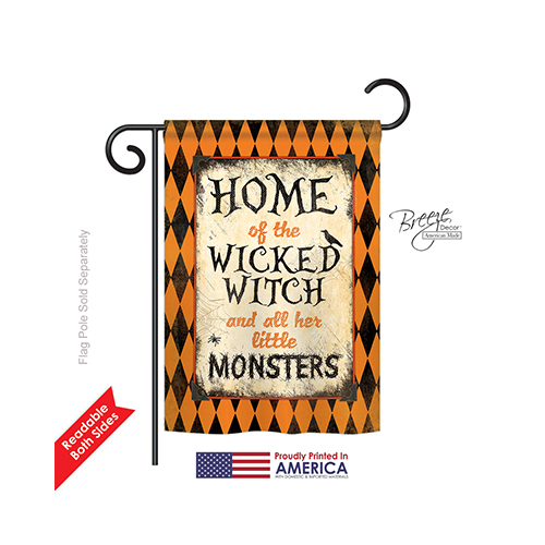 62059 Halloween Wicked Home 2-Sided Impression Garden Flag - 13 x 18.5 in.