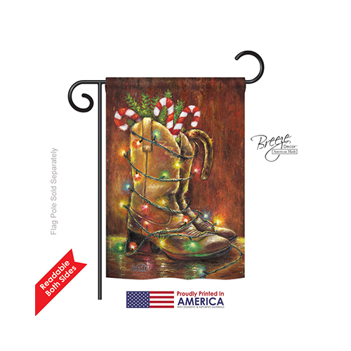 64002 Christmas Xmas Boots 2-Sided Impression Garden Flag