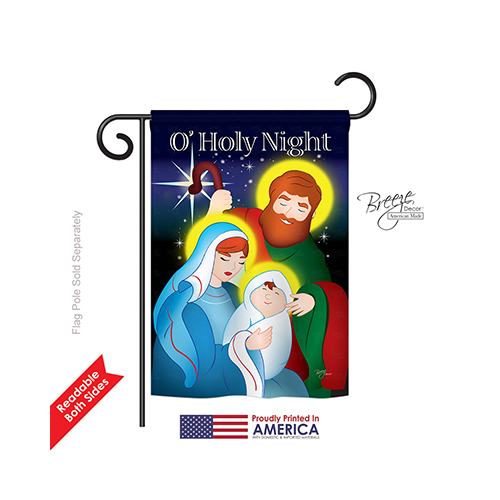 64077 Nativity O Holy Night 2-Sided Impression Garden Flag