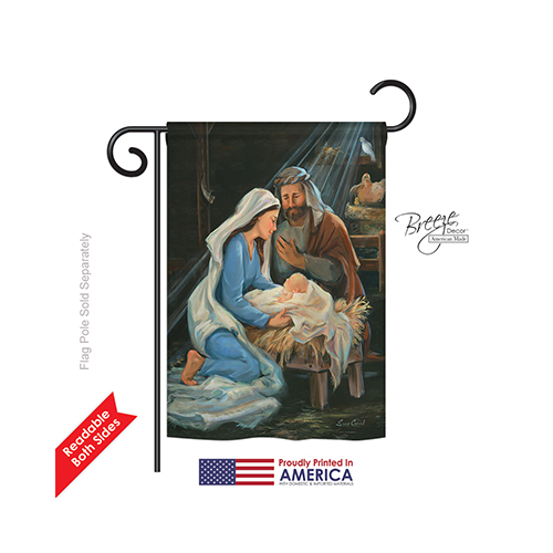 64090 Nativity Nativity 2-Sided Impression Garden Flag - 13 x 18.5 in.