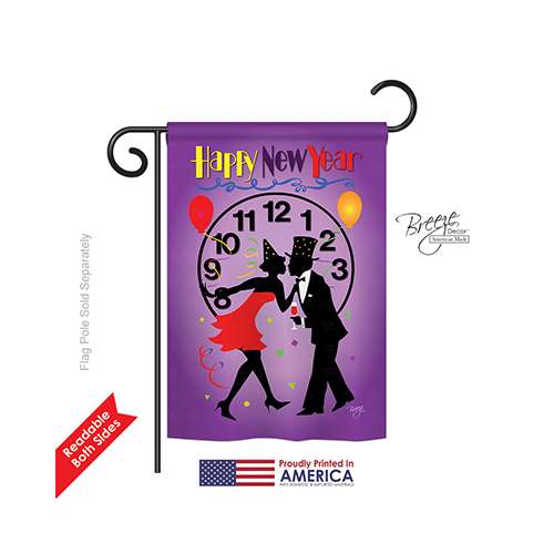 New Year New Year 2-Sided Impression Garden Flag - 13 x 18.5 in.