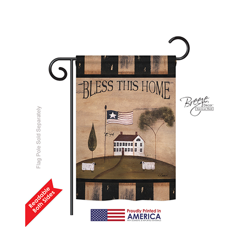 50043 Welcome Bless This Home 2-Sided Impression Garden Flag - 13 x 18.5 in.