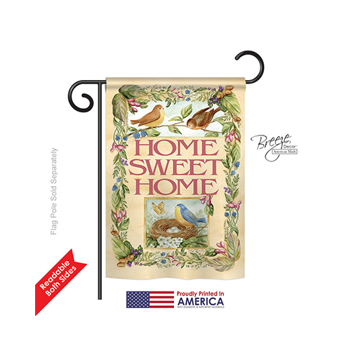50048 Welcome Birds Springtime 2-Sided Impression Garden Flag - 13 x 18.5 in.