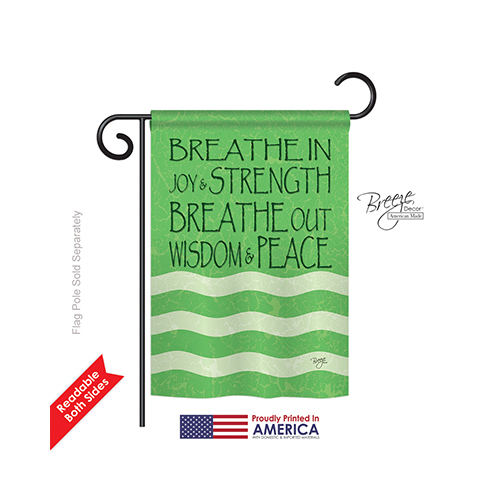 50058 Welcome Breathe In 2-Sided Impression Garden Flag - 13 x 18.5 in.