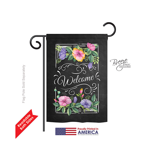 50060 Welcome Blooming Welcome 2-Sided Impression Garden Flag 13 x 18.5 in.