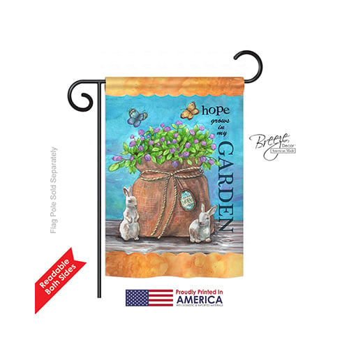 50066 Welcome Hope Grows 2-Sided Impression Garden Flag - 13 x 18.5 in.