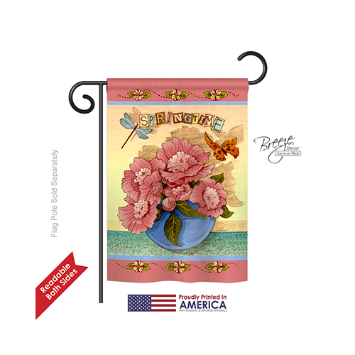 54084 Floral Springtime 2-Sided Impression Garden Flag - 13 x 18.5 in.