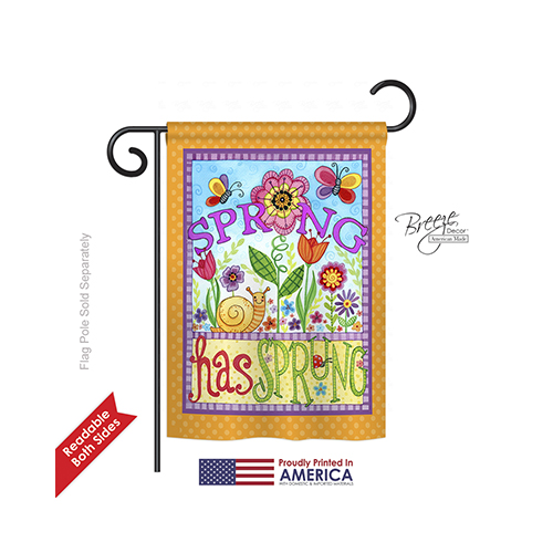 54087 Floral Bugs Spring 2-Sided Impression Garden Flag - 13 x 18.5 in.