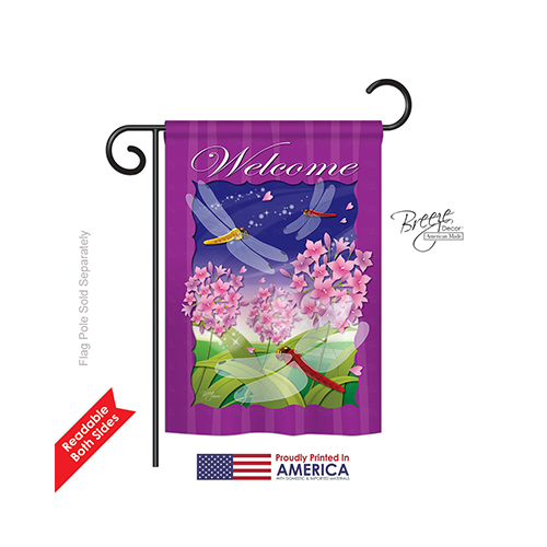 54063 Dragonfly Paradise 2-Sided Impression Garden Flag - 13 x 18.5 in.