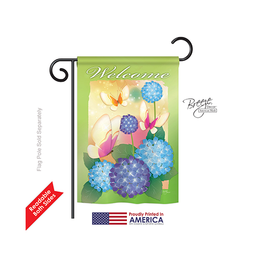 54065 Welcome Butterflies 2-Sided Impression Garden Flag - 13 x 18.5 in.