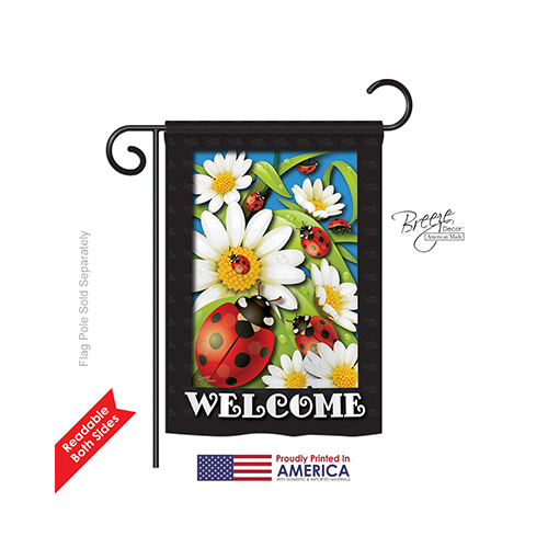 54068 Ladybug Heaven 2-Sided Impression Garden Flag - 13 x 18.5 in.