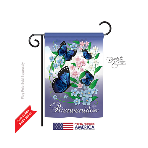 54073 Mariposas Celestes 2-Sided Impression Garden Flag - 13 x 18.5 in.