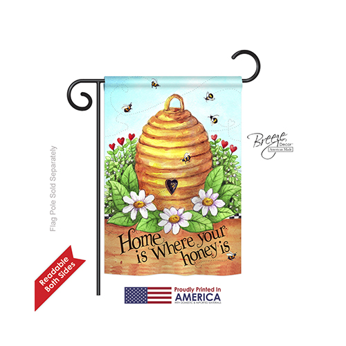 54083 Bee Hive Home 2-Sided Impression Garden Flag