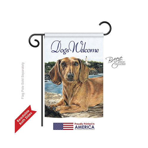 60003 Pets Dachshund 2-Sided Impression Garden Flag - 13 x 18.5 in.
