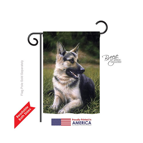 60051 Pets German Shephard 2-Sided Impression Garden Flag - 13 x 18.5 in.