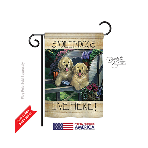 Pets Wagging Along For The Ride 2-Sided Impression Garden Flag - 13 x 18.5 in.
