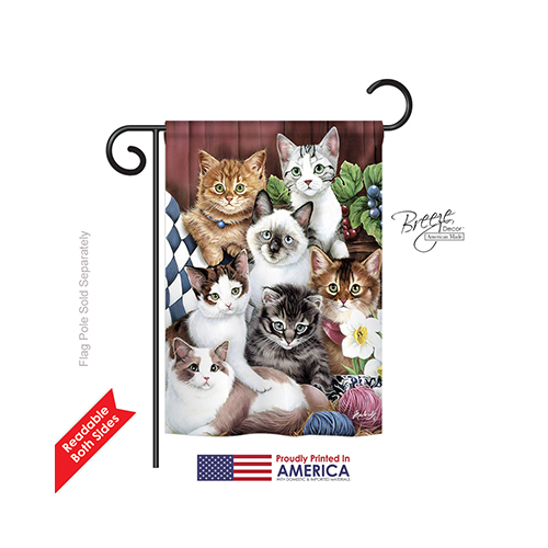 60069 Pets Cuddly Kittens 2-Sided Impression Garden Flag - 13 x 18.5 in.