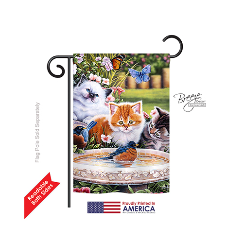 60071 Pets Splashing Up Some Fun 2-Sided Impression Garden Flag - 13 x 18.5 in.