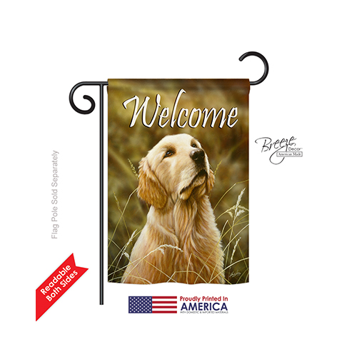 60074 Pets Yellow Lab 2-Sided Impression Garden Flag - 13 x 18.5 in.