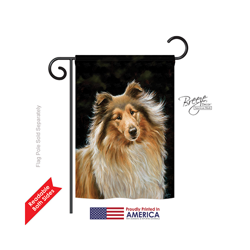 60075 Pets Collie 2-Sided Impression Garden Flag - 13 x 18.5 in.