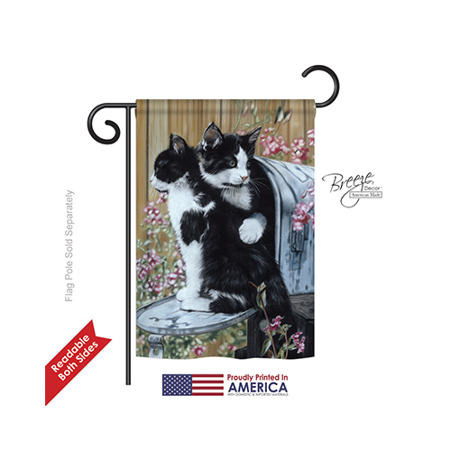 60079 Pets Tuxedo Cat 2-Sided Impression Garden Flag - 13 x 18.5 in.
