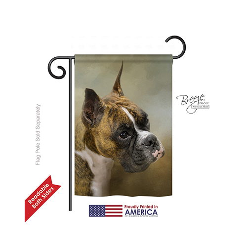 60091 Pets Boxer 2-Sided Impression Garden Flag - 13 x 18.5 in.