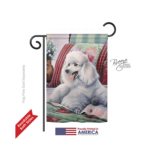 60093 Pets Poodle 2-Sided Impression Garden Flag - 13 x 18.5 in.