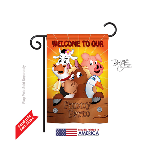 60039 Farm Animals Funny Farm 2-Sided Impression Garden Flag