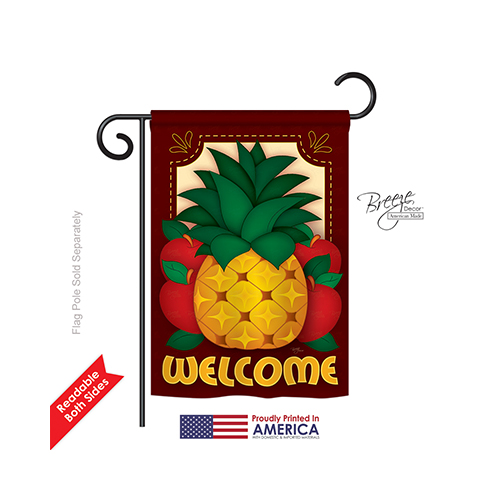 67017 Welcome Pineapple 2-Sided Impression Garden Flag - 13 x 18.5 in.
