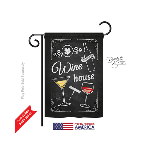 67002 Wine House 2-Sided Impression Garden Flag - 13 x 18.5 in.