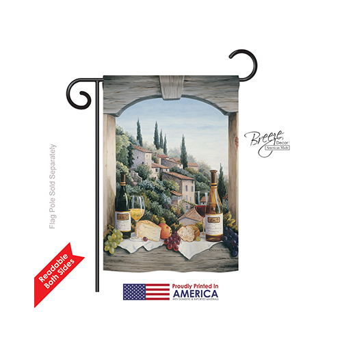 67024 Wine Window 2-Sided Impression Garden Flag - 13 x 18.5 in.