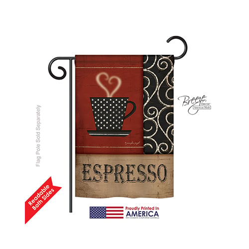 67026 Espresso 2-Sided Impression Garden Flag - 13 x 18.5 in.