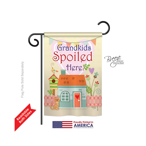 65003 Grandkids Spoiled Here 2-Sided Impression Garden Flag - 13 x 18.5 in.