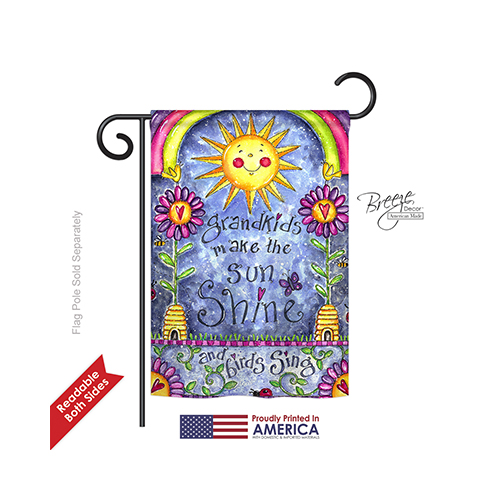 65108 Grandkids 2-Sided Impression Garden Flag - 13 x 18.5 in.